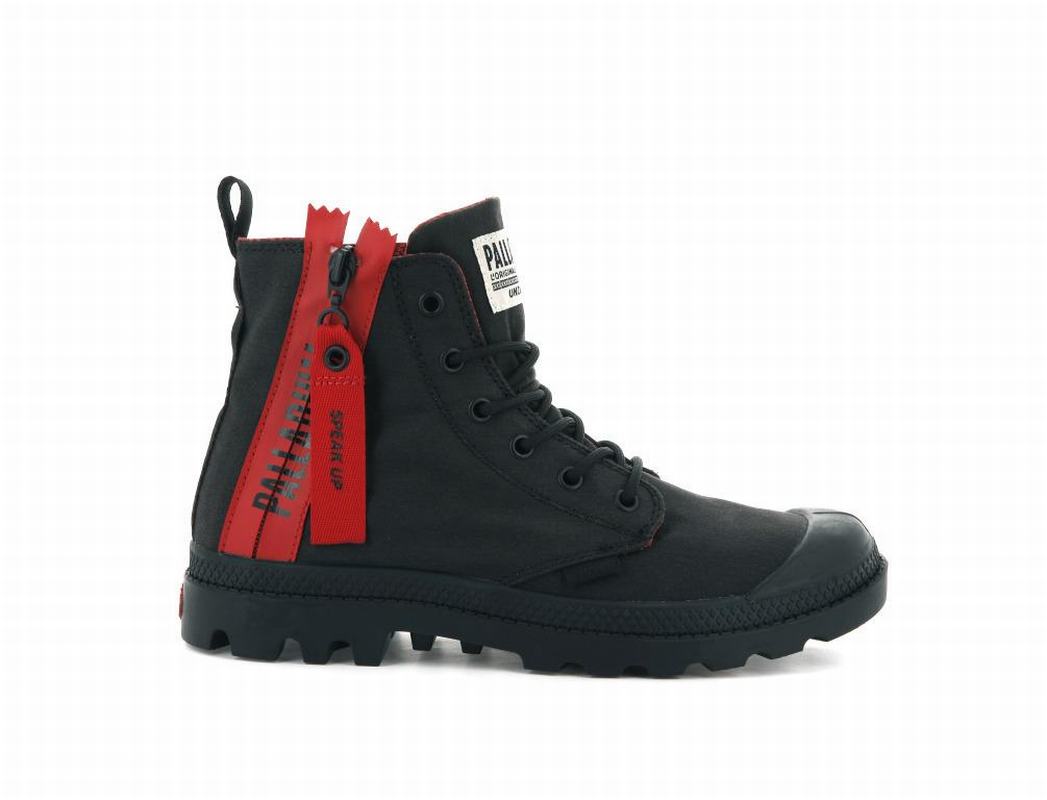 Palladium Pampa Unzipped Muške Čizme Crne ||EM3842105||